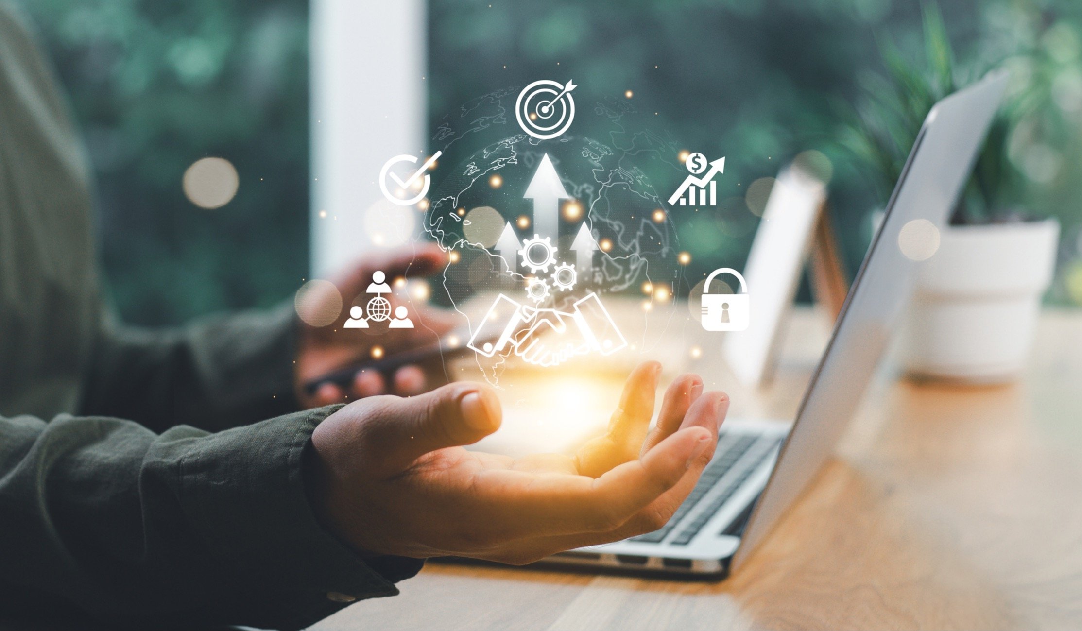 Person using technology